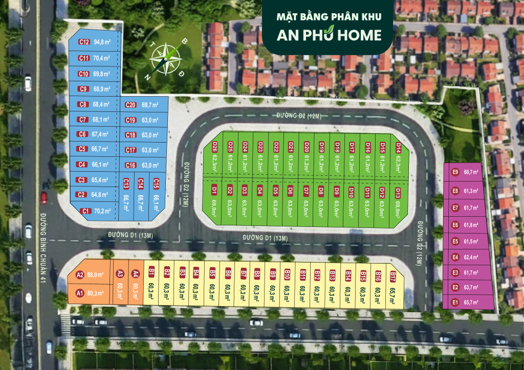 Mặt bằng phân khu An Phú Home
